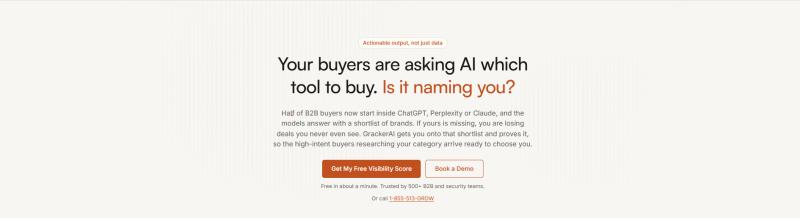 GrackerAI- AI Search Visibility Tool for CyberSecurity Companies