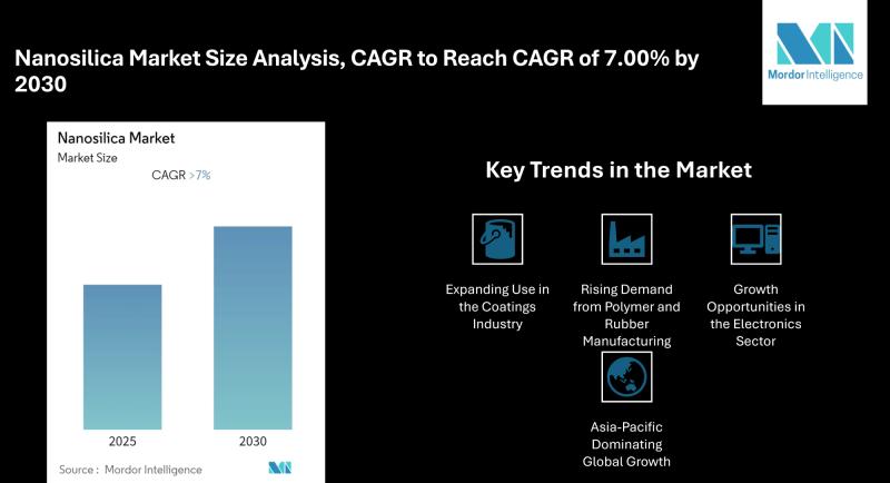 Nanosilica Market Size Analysis, CAGR to Reach CAGR of 7.00% by 2030 | Driven by Coatings Demand and Asia-Pacific Leadership