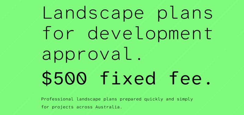 Fast Landscape Plans $500AUD Approvals for DA and CDC