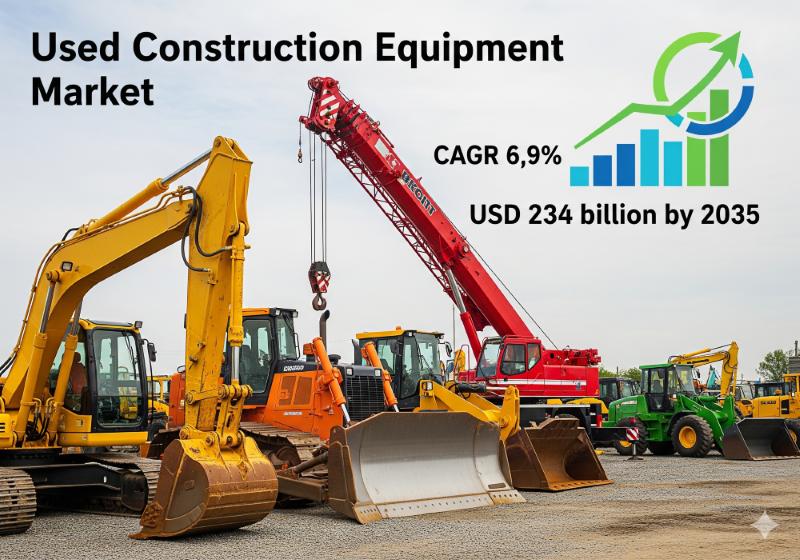 Used Construction Equipment Market to Surpass US$ 234 Billion, Expanding at 6.9% CAGR by 2035: Fact.MR Analysis