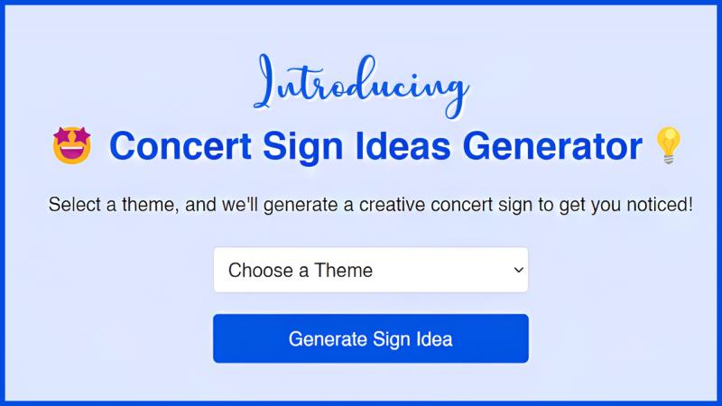Best Concert Sign Ideas Generator: AI-Based & Free