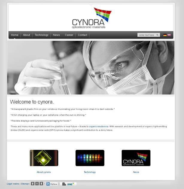 Informative and clearly structured: cynora welcomes its online visitors with a new web site.