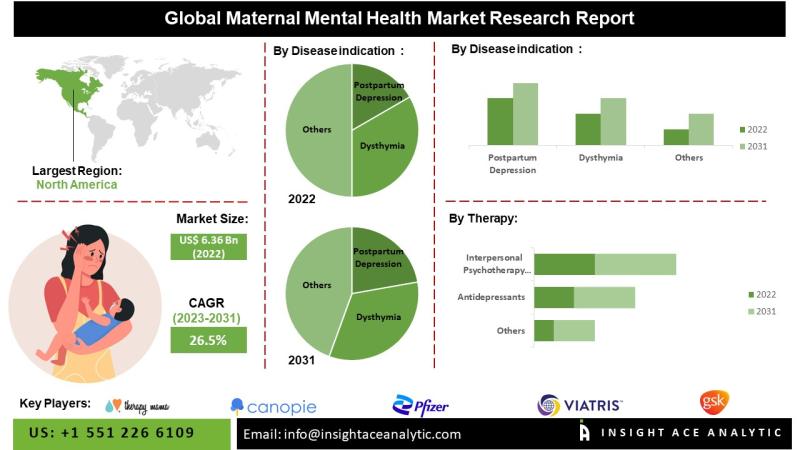 Maternal Mental Health Market Top Players - Therapy Mama, Canopie, Pfizer Inc., Viatris Inc., GlaxoSmithKline Inc.
