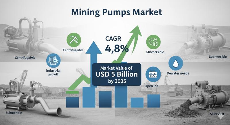 Mining Pumps Market Set to Surge at 4.8% CAGR, to Reach US$ 5 Billion by 2035: Fact.MR Report