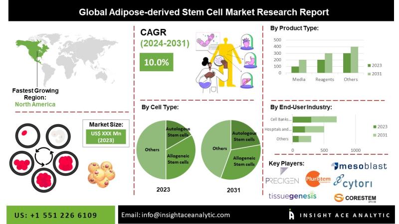 Adipose-derived Stem Cell Market Segmentation by Product Type, Disease Indication, and End-User Industry