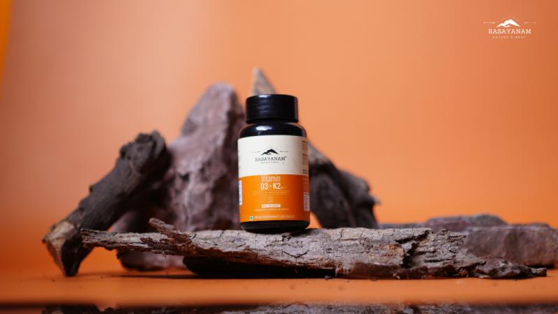 Introducing Rasayanam Vitamin D3 + K2Vitals for Bone and Heart Wellness