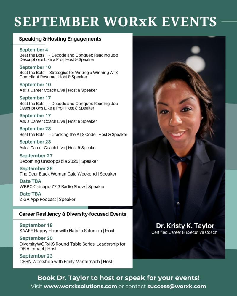WORxK Solutions Celebrates International Update Your Resume Month with Action-Packed September Lineup of Career Events