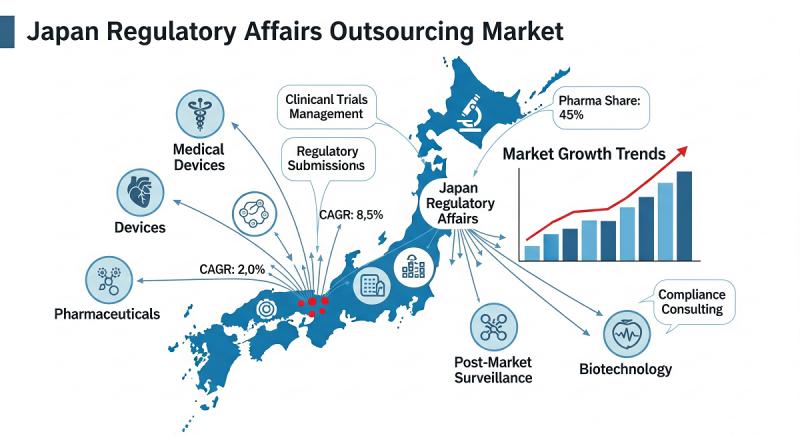 Japan Regulatory Affairs Outsourcing Market Set to Reach USD 0.4 Billion by 2035 at 7.71% CAGR