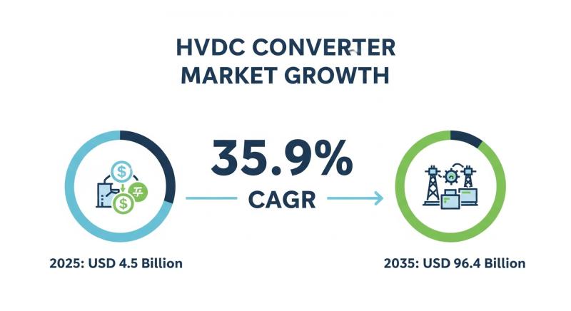 HVDC Converter Market to Hit USD 96.4 Billion by 2035 Amid Renewable Push and Next-Gen Grid Tech Innovations