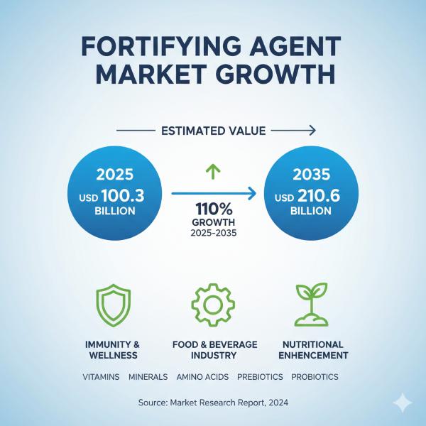 Rising Demand for Nutritional Enhancers Drives Fortifying Agent Market to USD 210.6 Billion