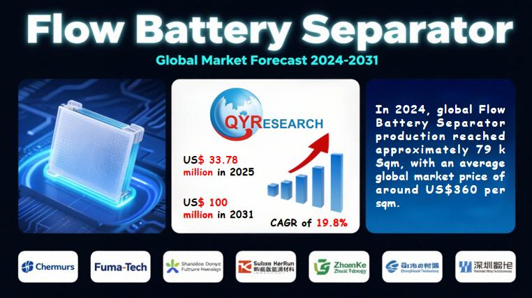 Global Flow Battery Separator Market Size, Share & Forecast 2025-2031