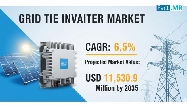 Grid Tie Inverter Market is Anticipated to Hit US$ 11,530.9 Million at a CAGR of 6.5% by 2035 | Fact.MR Report
