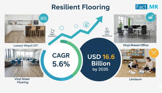 Resilient Flooring Market to Surge with 5.6% CAGR, Projected to Hit US$ 16.6 Billion by 2035: Fact.MR Report