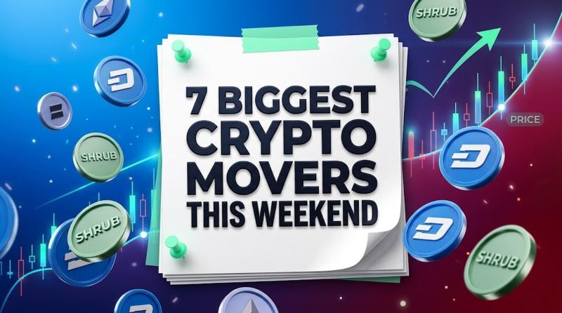 7 Biggest Crypto Movers This Weekend as Dash Soars 35% and Lil' Shrub Explodes 236% Despite Iran War Fears