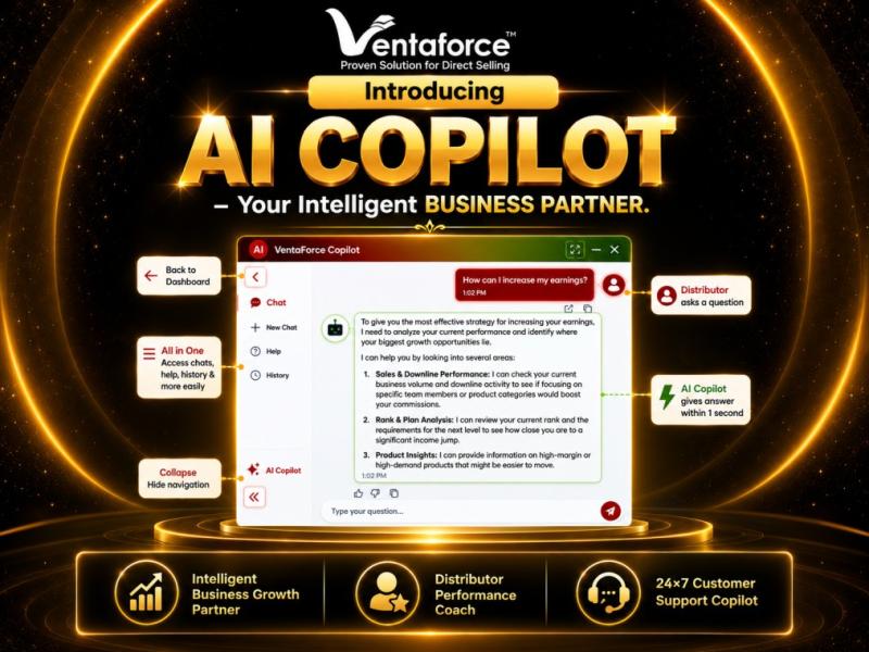 Ventaforce Introduces AI Copilot - First in Direct Selling Industry