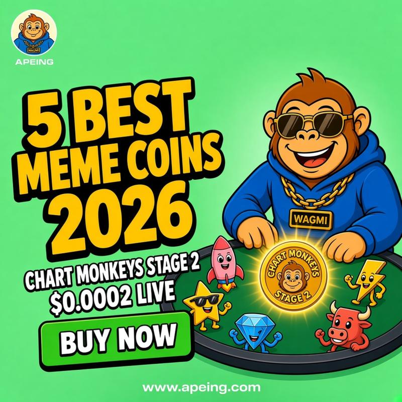 Best Meme Coins 2026 and 1000x Crypto Watchlist: Apeing Stage 2
