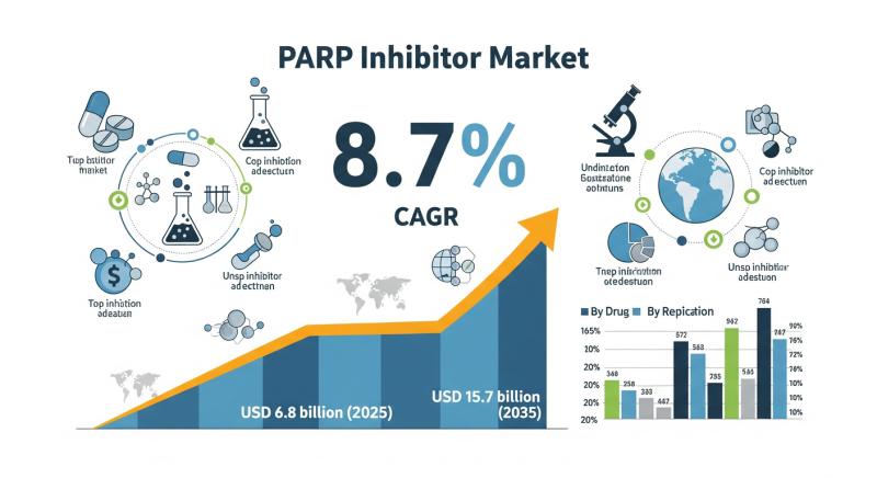 PARP Inhibitor Market to Reach USD 15.7 billion by 2035 with Advances in Targeted Cancer Therapy & Precision Medicine