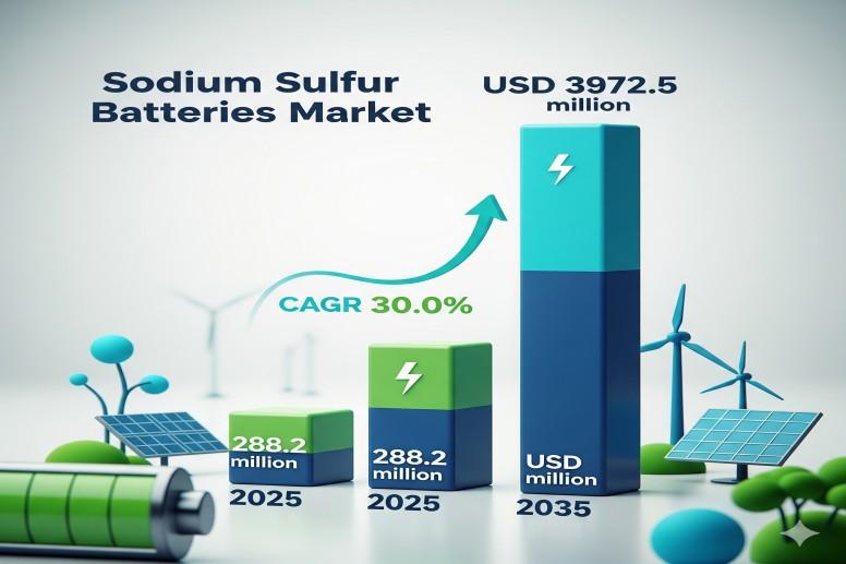Sodium Sulfur Batteries Market Projected to Surge to Nearly USD 3972.5 Million by 2035, Driven by Energy Transition