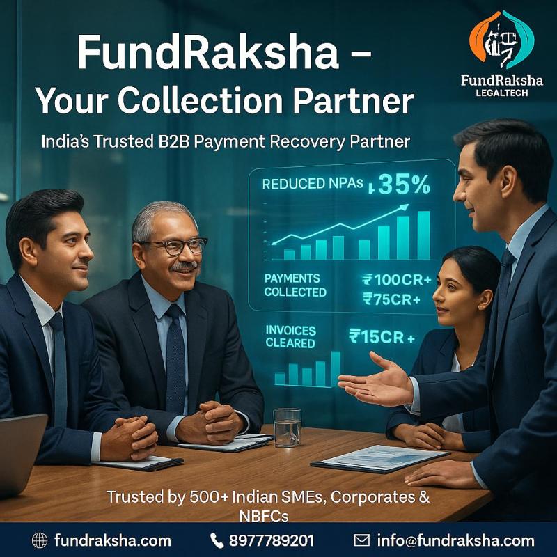 FundRaksha : AI-driven legal and collection support empowering businesses to recover dues faster with compliance and efficiency.