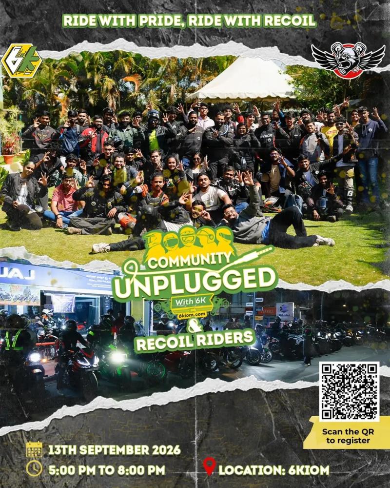 6KIOM Brings Riders Together for "Community Unplugged x Recoil Riders" in Bengaluru
