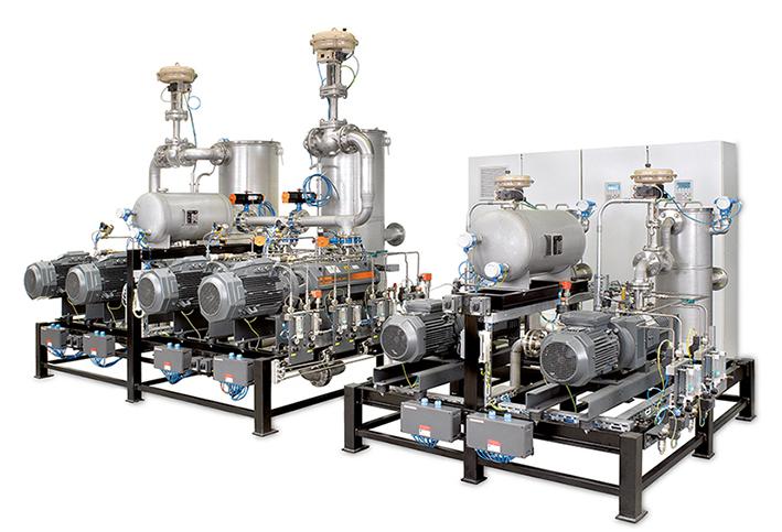 Busch vacuum system for chemical processes with COBRA screw vacuum pumps