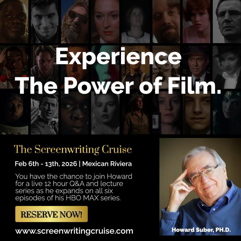 UCLA Film School Professor Emeritus brings a live 12-hour edition of The Power of Film to the Mexican Riviera sailing; faculty lin