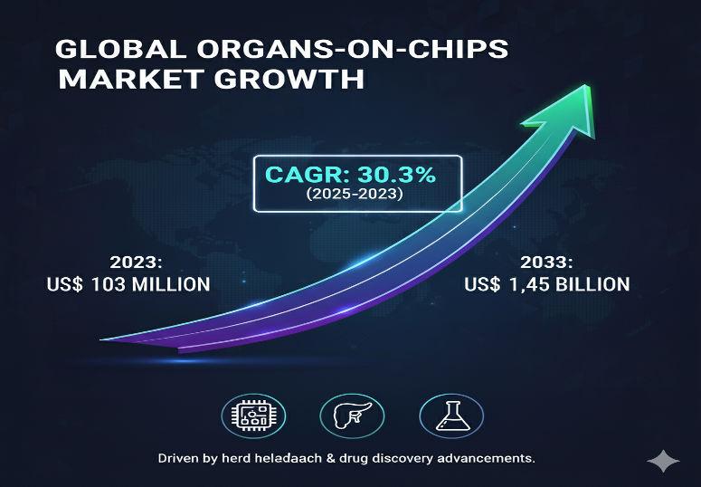 Organs-on-Chips Market Valued at USD 103 Million in 2023 | Emulate Inc., MIMETAS, Nortis, Tara Biosystems Lead - Fact.MR
