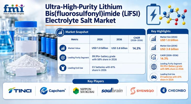 LiFSI Electrolyte Salt Market Accelerates as High-Performance