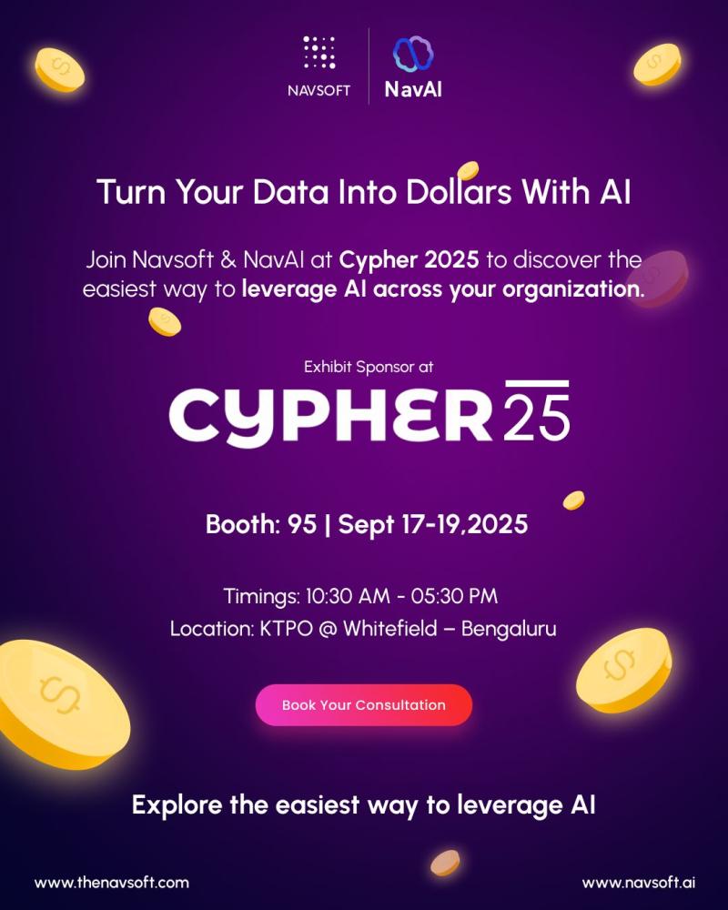 Navsoft at Cypher 2025: Showcasing practical AI solutions to drive growth, cut costs, boost security, and ensure compliance.