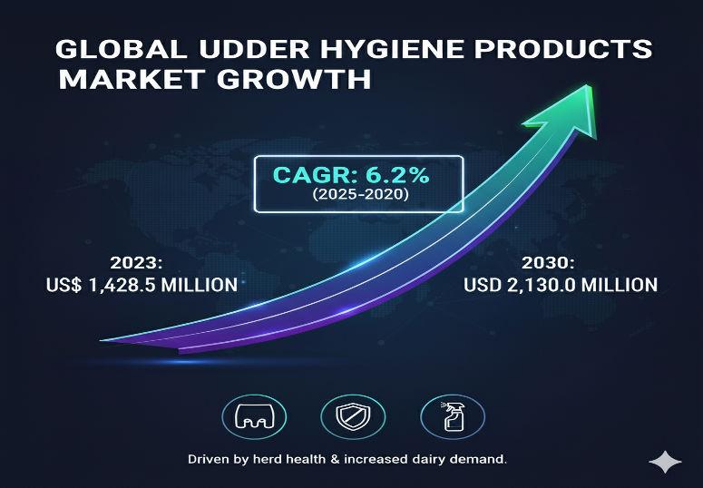 Udder Hygiene Products Market to Hit USD 2.6 Billion by 2033 | DeLaval, Ecolab, GEA Group Lead - Fact.MR
