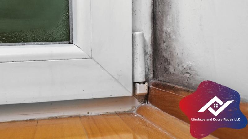 A close-up of a structural door jamb repair in Texas, showing a rotted or broken frame being expertly restored.