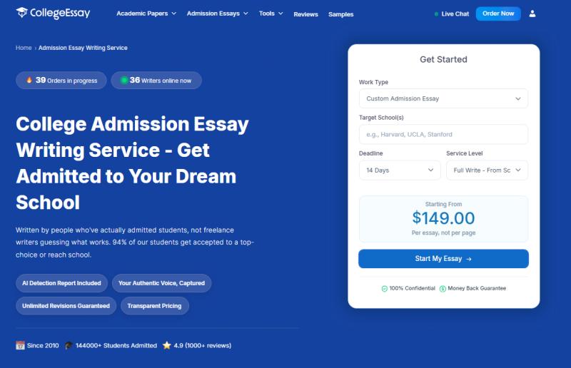 Best Admission Essay Writing Services 2027: CollegeEssay.org