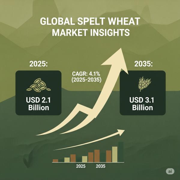 Global Spelt Wheat Market Set to Soar to USD 3.1 Billion by 2035, Driven by Health and Heritage Grain Trends