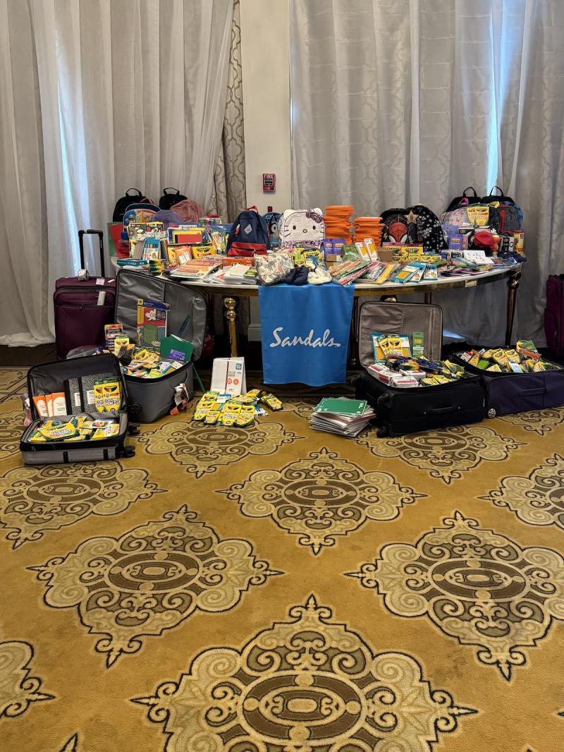 Magical Vacation Planner Donates Record-Breaking Nearly 500 Pounds of School Supplies to Sandals Foundation