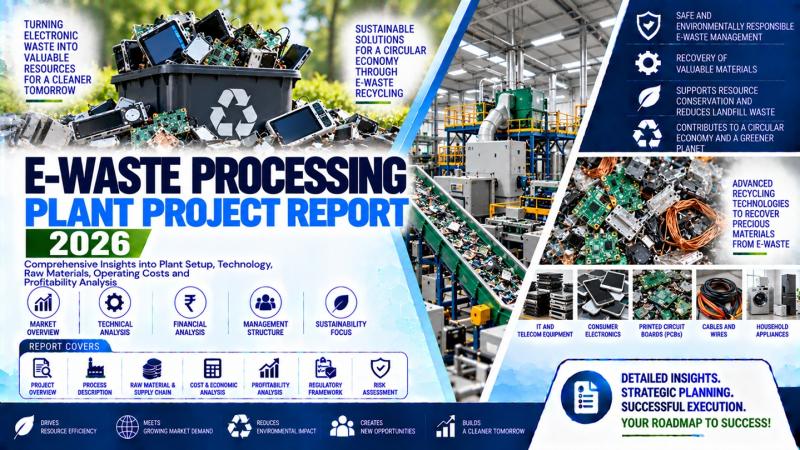 E-Waste Plant Setup Cost 2026: Processing Business Plan,
