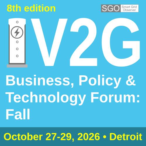 8th V2G Business, Policy & Technology Forum to Feature