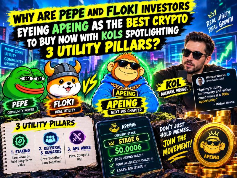 Why Are Pepe and Floki Investors Eyeing Apeing as the Best Crypto to Buy Now With KOLs Spotlighting 3 Utility Pillars?