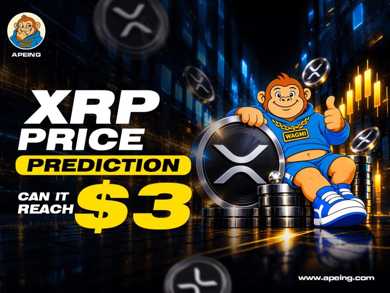 XRP Price Prediction: XRP Eyes $3.84 As Apeing's Bigger-Gain