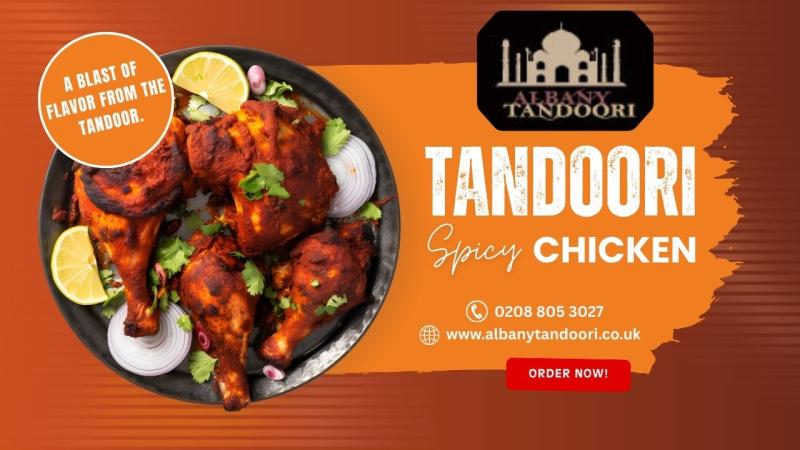 Albany Tandoori's freshly prepared Indian dishes ready for delivery, bringing authentic flavours to Enfield homes within 50 minute
