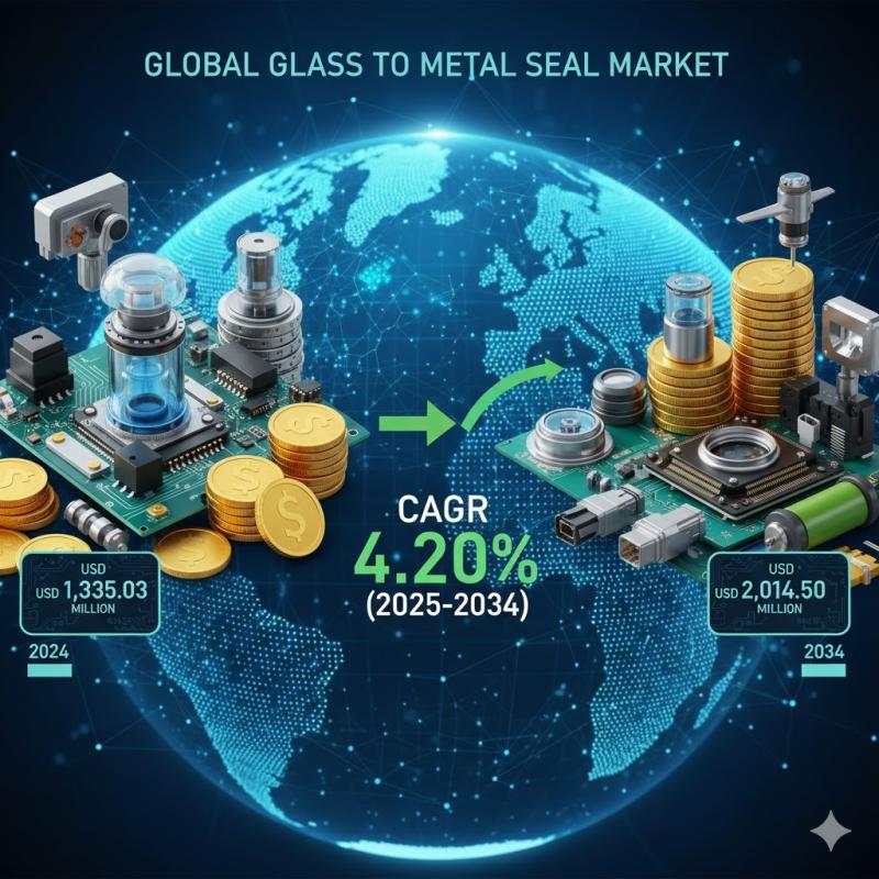 Glass-to-Metal Seal Market Size to Grow from USD 1,335.03 Million in 2024 to USD 2,014.50 Million by 2034, at a 4.2% CAGR