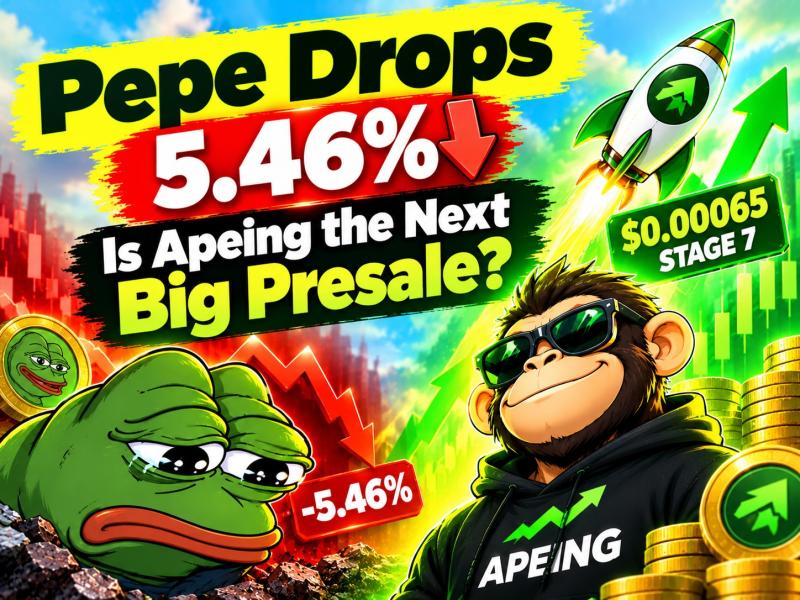 Pepe Slides 5.46% After a Sharp Liquidation as Apeing Stage 7