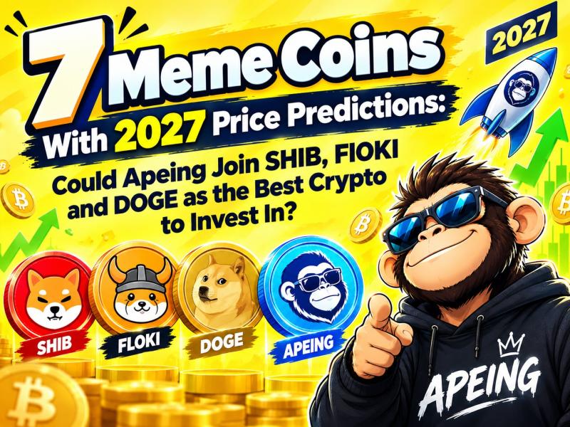 7 Meme Coins With 2027 Price Predictions: Could Apeing Join SHIB, FLOKI, and DOGE as the Best Crypto to Invest In?