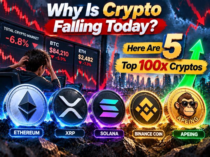 Why Is Crypto Falling Today? Here Are 5 Top 100x Cryptos That Could Lead the Next Wave