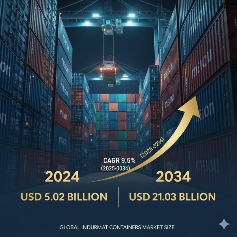 Smart Containers Market Size to Skyrocket from USD 5.02 Billion in 2024 to USD 21.03 Billion by 2034, at a 19.6% CAGR