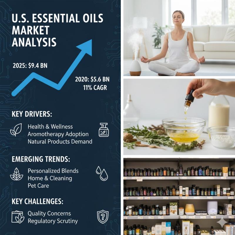 U.S. Essential Oils Market Set to Grow to Over USD 15 Billion by 2030 Driven by Health-Conscious Millennials