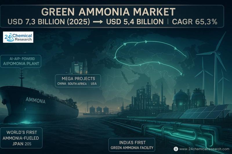Green Ammonia Market to Surpass USD 5.4 billion by 2032 | 65.3% CAGR