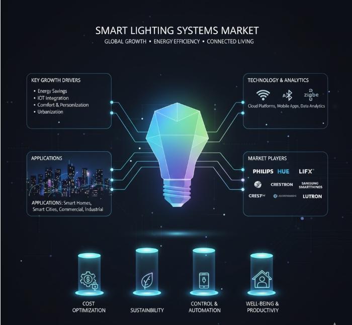 Smart Lighting Systems Market Is Going to Boom | Major Giants OSRAM,LEDVANCE,Wipro Lighting