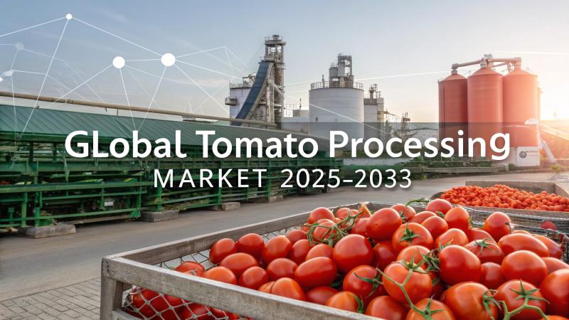 Global Tomato Processing Market Edition 2025: Industry Size to Reach 64.6 Million Tons by 2033, CAGR of 3.21%.