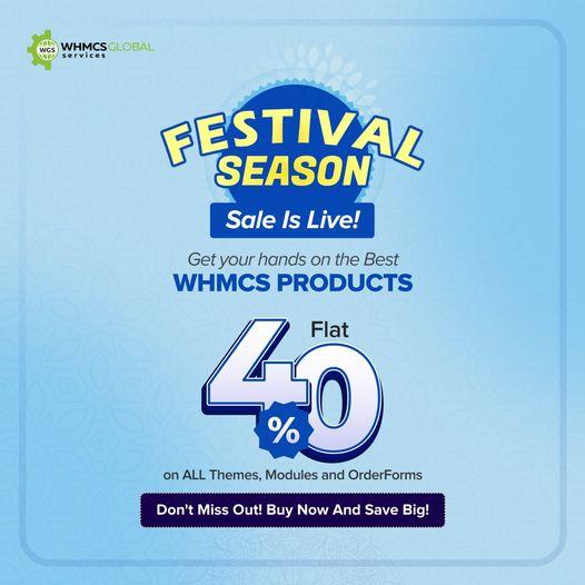 Festive Sale: Get 40% off on all WHMCS Themes and Modules