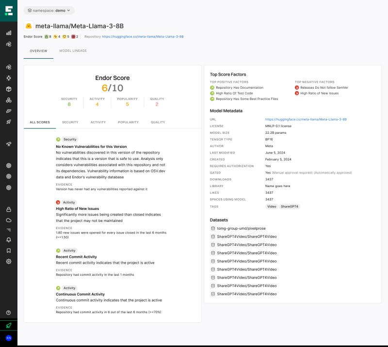 Endor Labs Helps Organizations Identify and Select Secure Open Source Artificial Intelligence Models